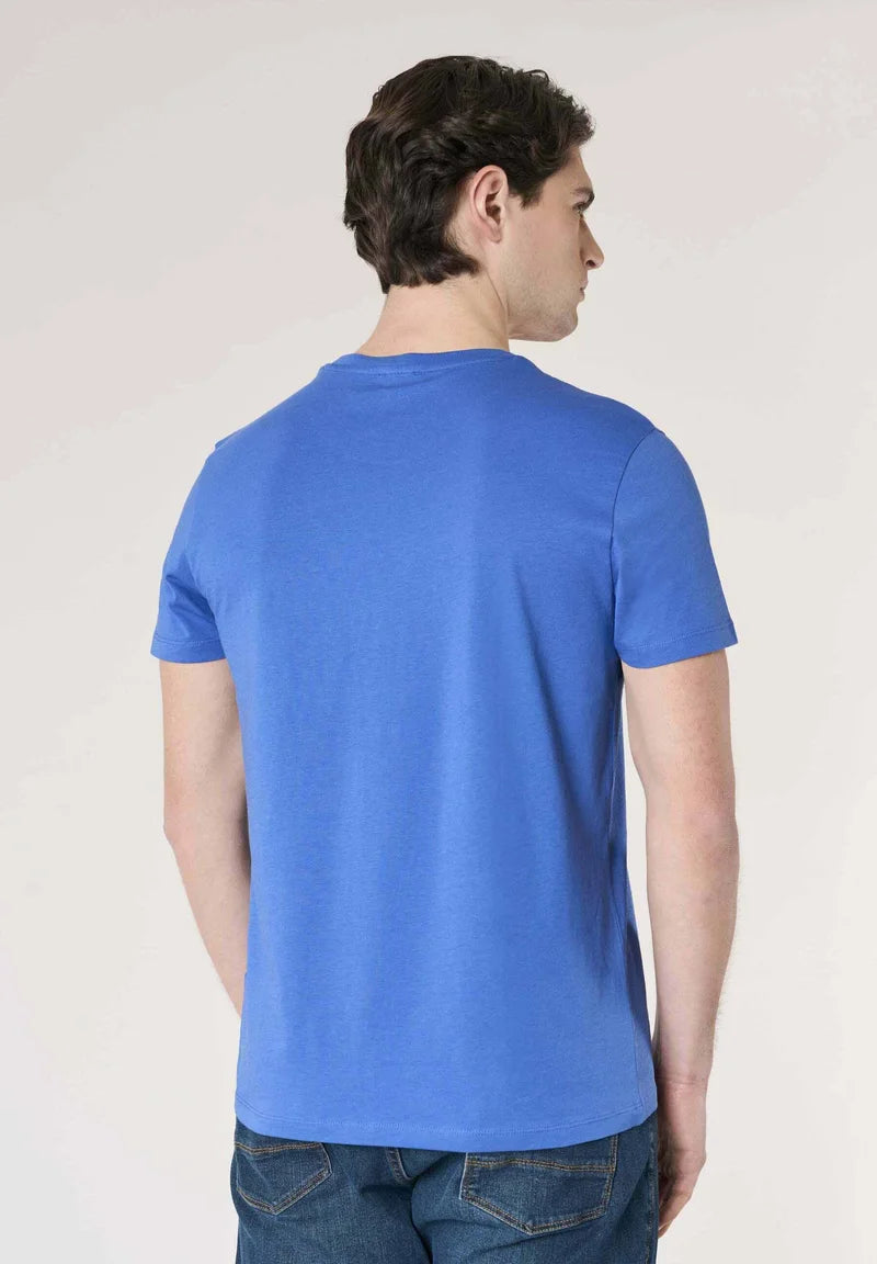 T-SHIRT UOMO US POLO ASSN MANICHE CORTE IN COTONE BLU