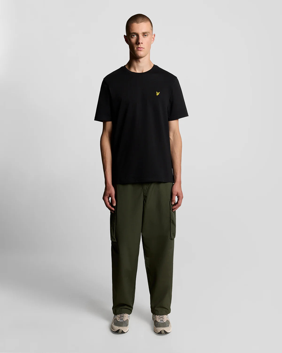 T-SHIRT LYLE & SCOTT MEZZA MANICA GIROCOLLO COTONE BASIC NERO