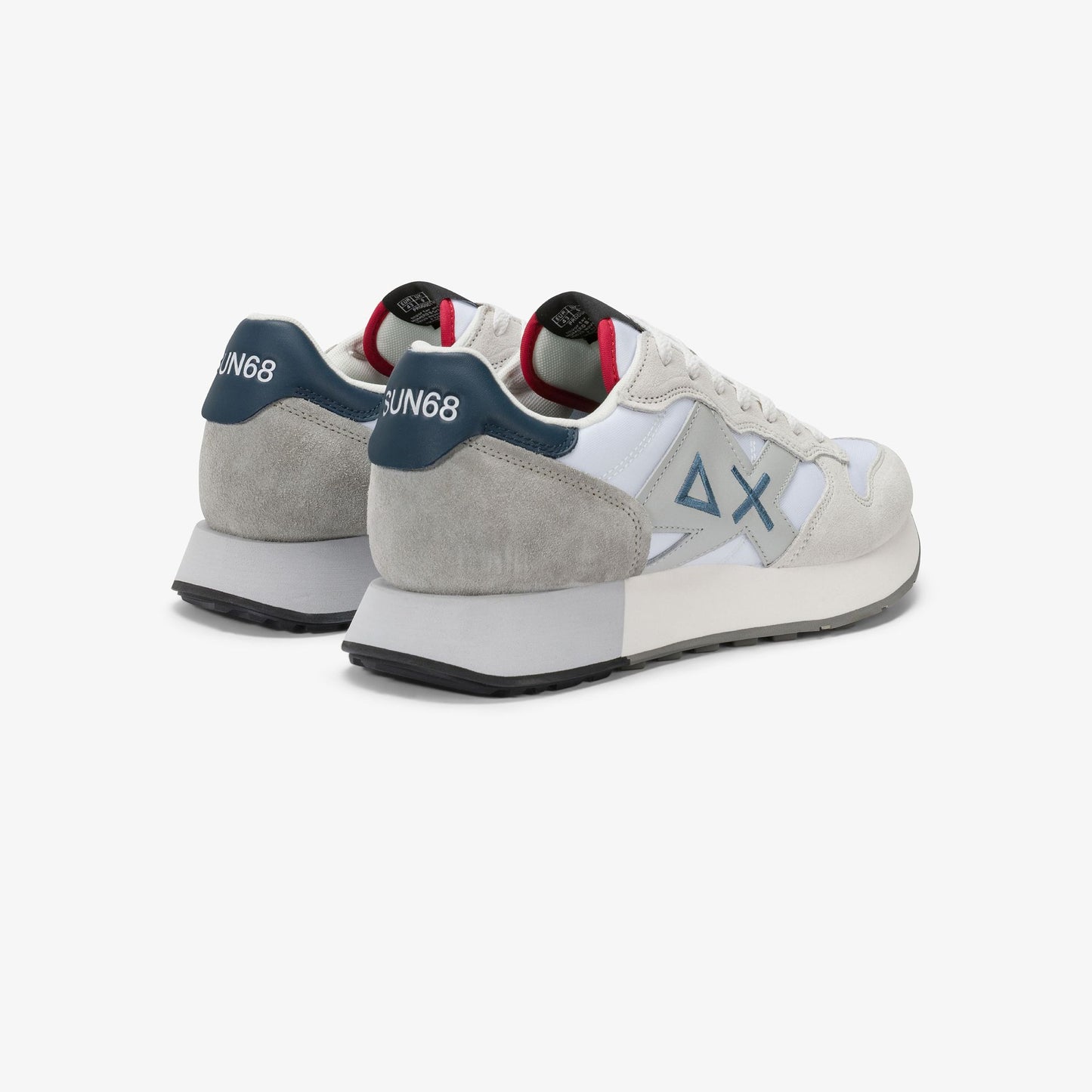 SUN 68 SCARPE Sneaker Jaki 2.0 Solid in nylon e suede bianco