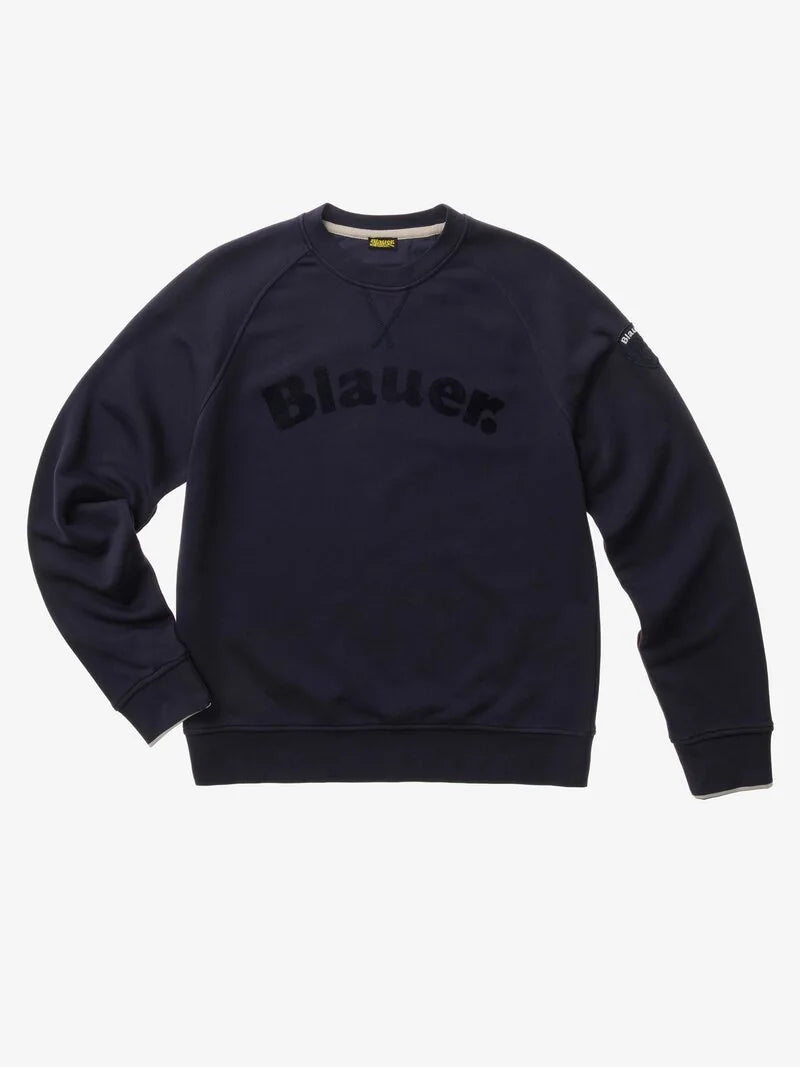 BLAUER FELPA CAMP 26SBLUF03242 006804 GIROCOLLO BLU 888