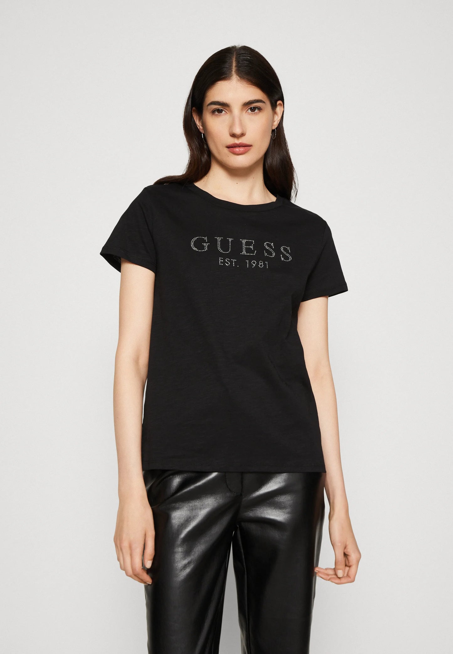 T-SHIRT GUESS DONNA 1981 CRYSTAL EASY TEE