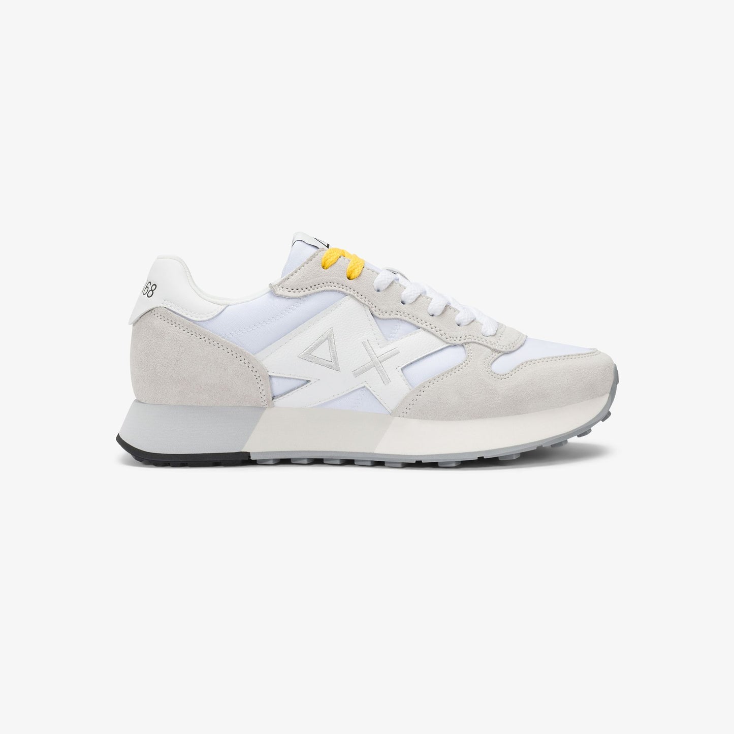SUN 68 SCARPE Sneaker Jaki Bicolor in nylon e suede bianco/bianco