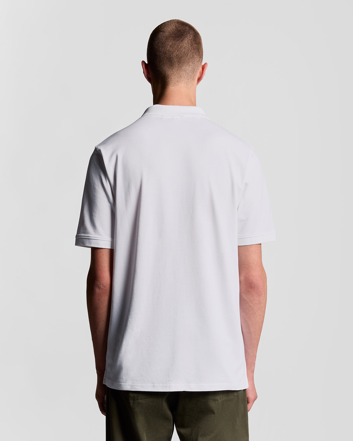 POLO LYLE & SCOTT UOMO COTONE PIQUE' BIANCO