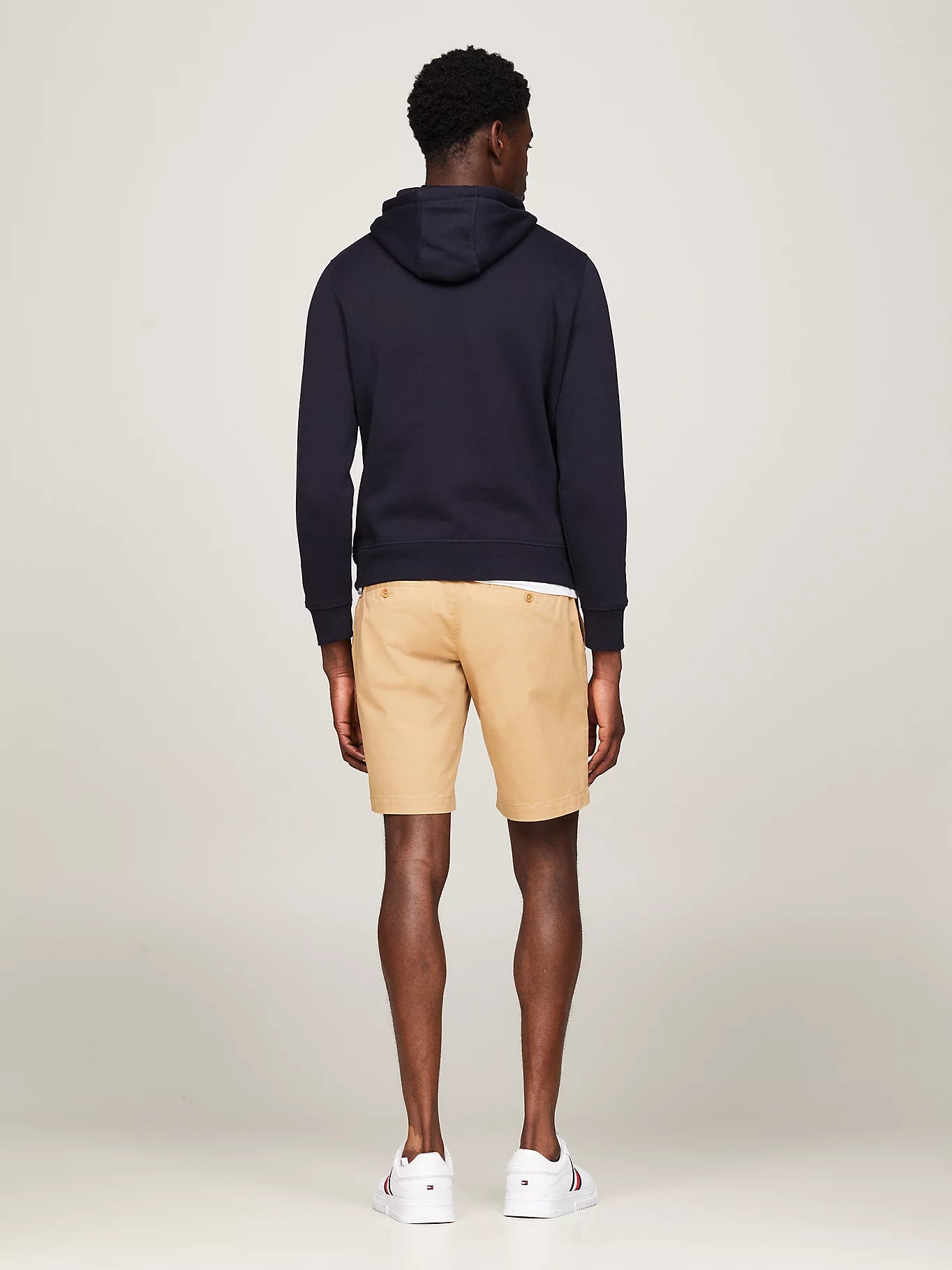 FELPA TOMMY HILFIGER UOMO CON CAPPUCCIO FELPATA LOGO RICAMATO BLU NAVY