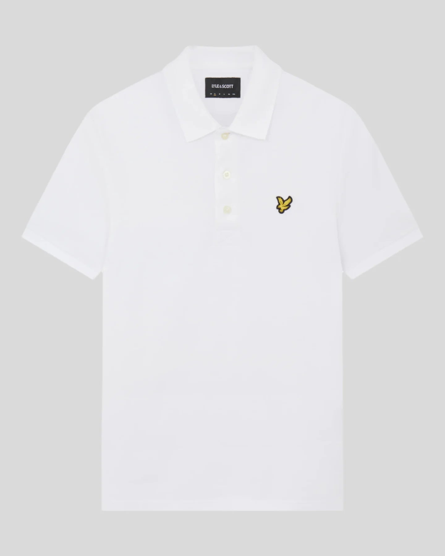 POLO LYLE & SCOTT UOMO COTONE PIQUE' BIANCO