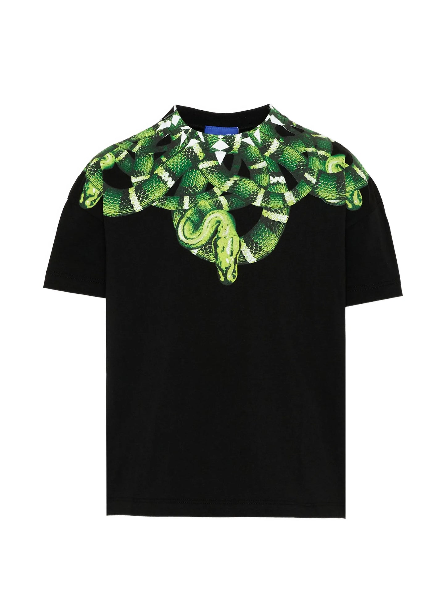 MARCELO BURLON T-SHIRT MEZZA MANICA COUNTY OF MILAN NERO SERPENTE VERDE