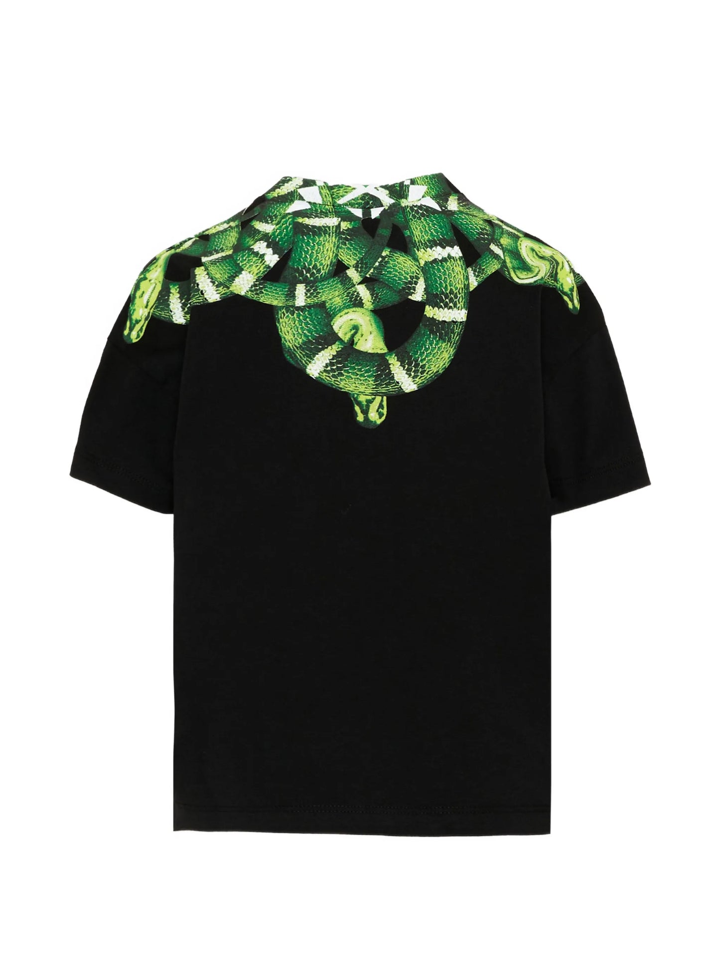 MARCELO BURLON T-SHIRT MEZZA MANICA COUNTY OF MILAN NERO SERPENTE VERDE