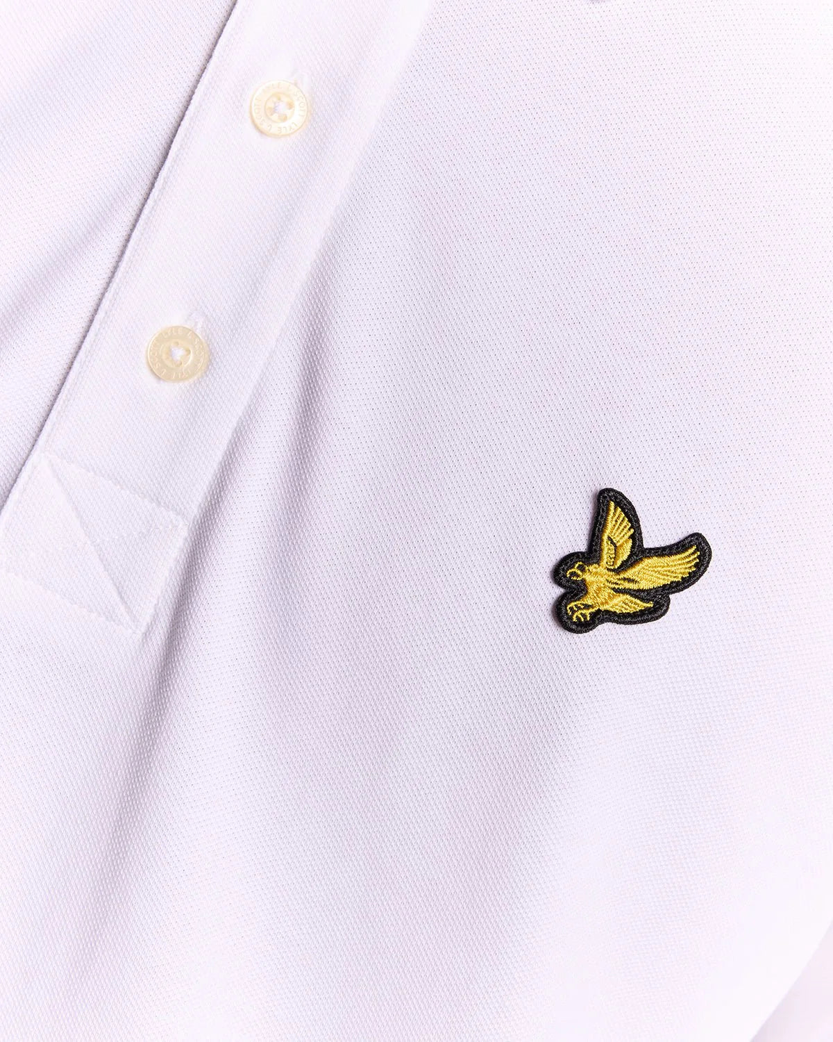 POLO LYLE & SCOTT UOMO COTONE PIQUE' BIANCO