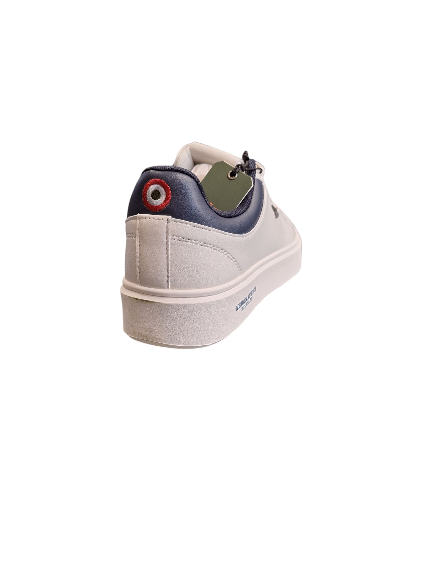 SCARPE UOMO AERONAUTICA MILITARE LOW TOP IN SIMIL PELLE BIANCO