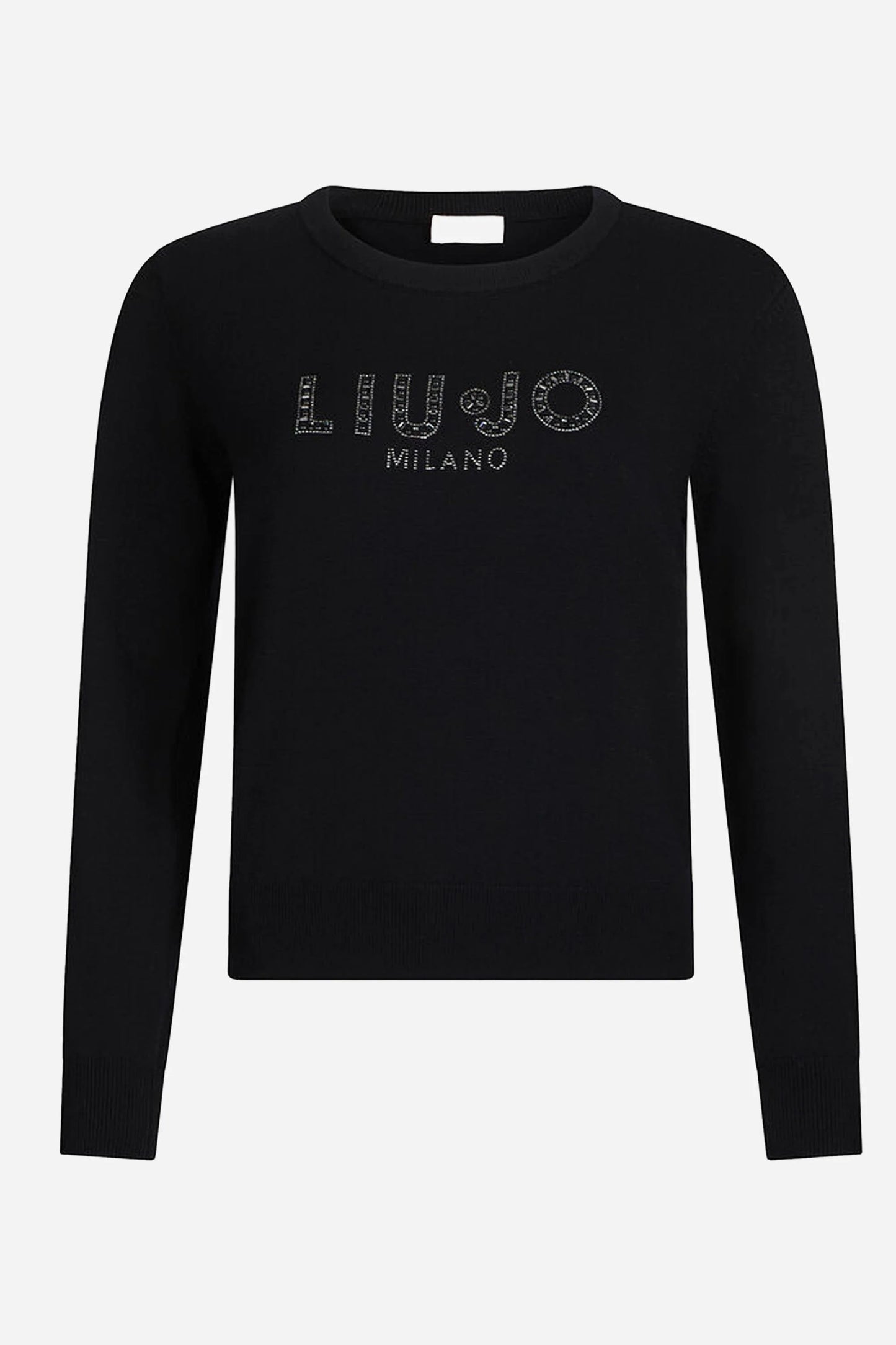 FELPA LIU JO DONNA GIROCOLLO FELPATA NERO