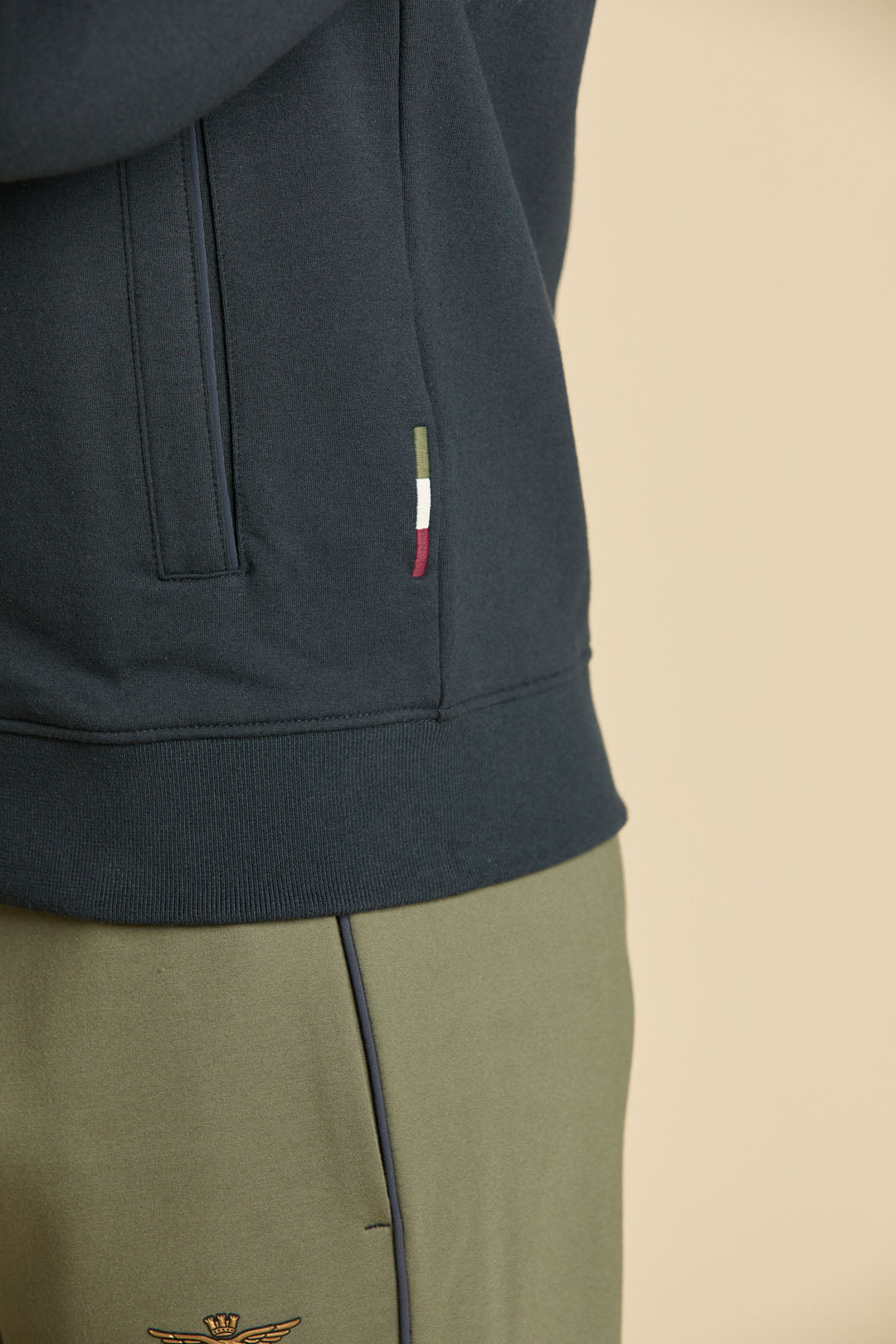 AERONAUTICA MILITARE Felpa full-zip garzata Frecce Tricolori 262FE2089UF00662