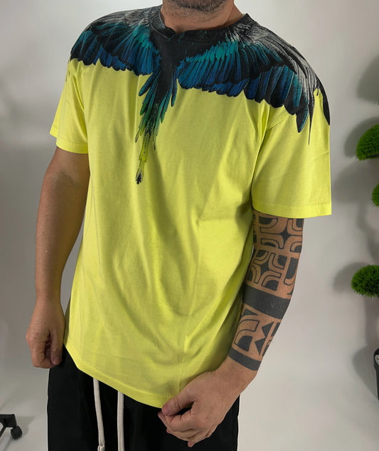 MARCELO BURLON T-SHIRT MEZZA MANICA COUNTY OF MILAN GIALLO