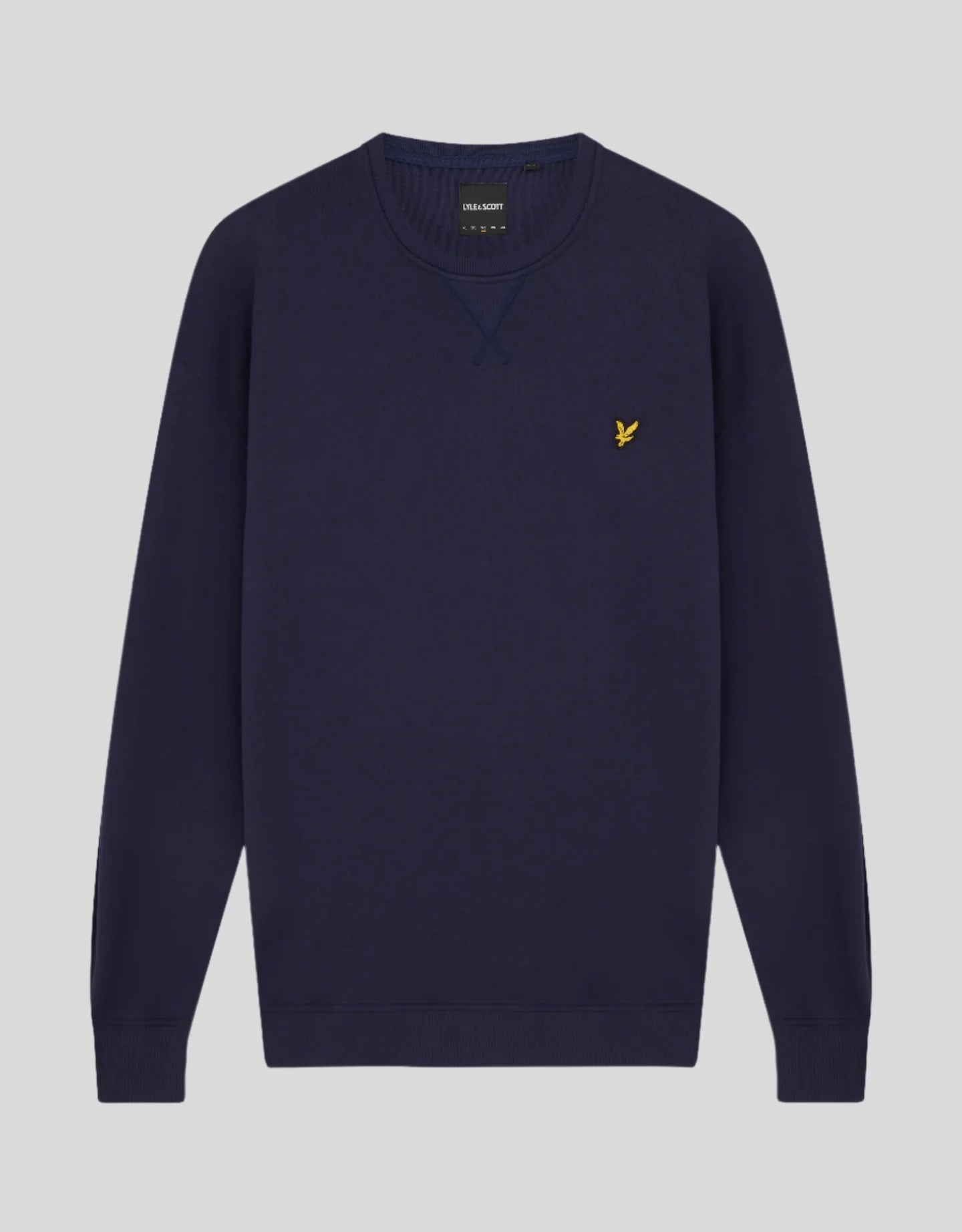 FELPA LYLE & SCOTT UOMO GIROCOLLO COTONE GARZATO BLU