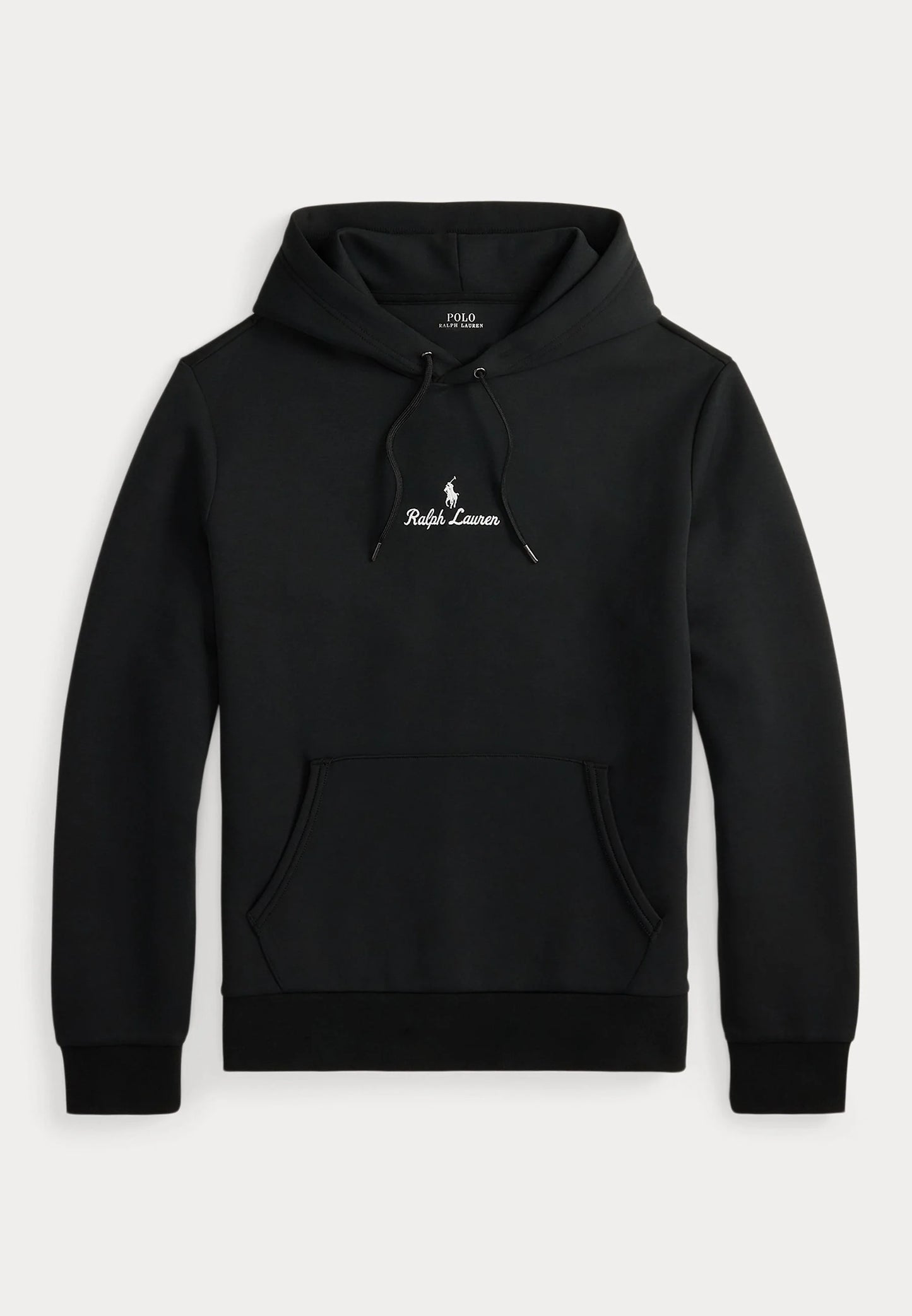 FELPA RALPH LAUREN CON CAPPUCCIO A MAGLIA DOPPIA NERO