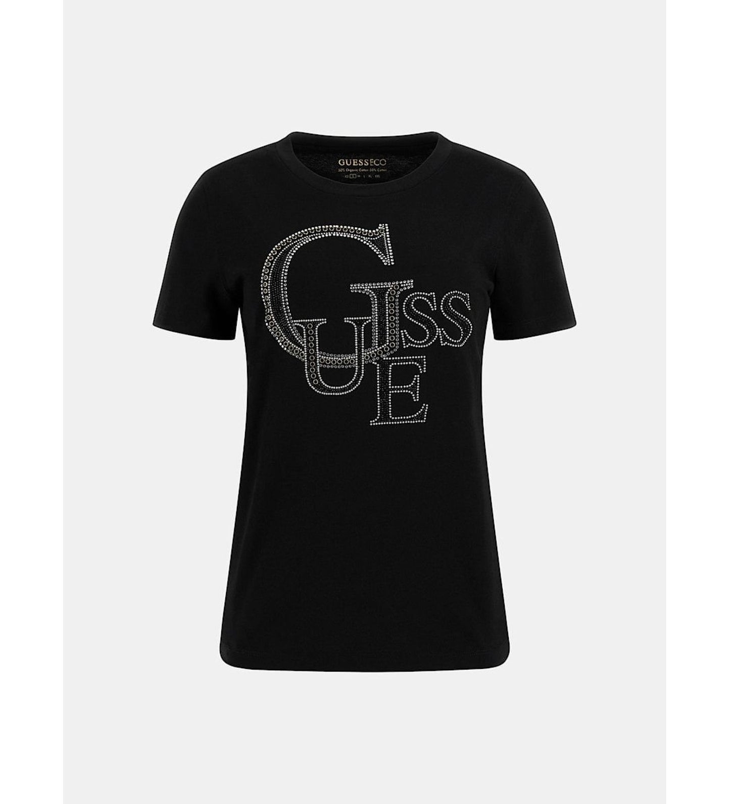 T-SHIRT GUESS MAGLIETTA NERA SCINTILLANTE