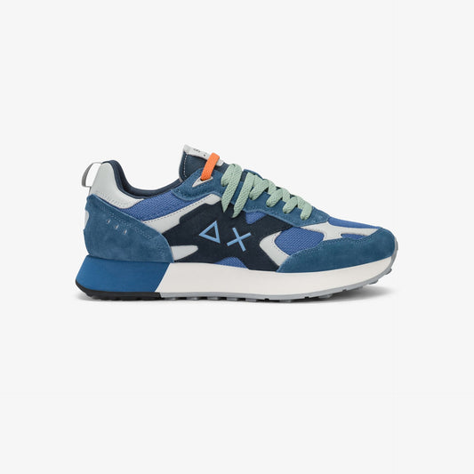SUN 68 SCARPE SUN 68 Sneaker Jaki Outdoor in nylon e suede blu avio scuro