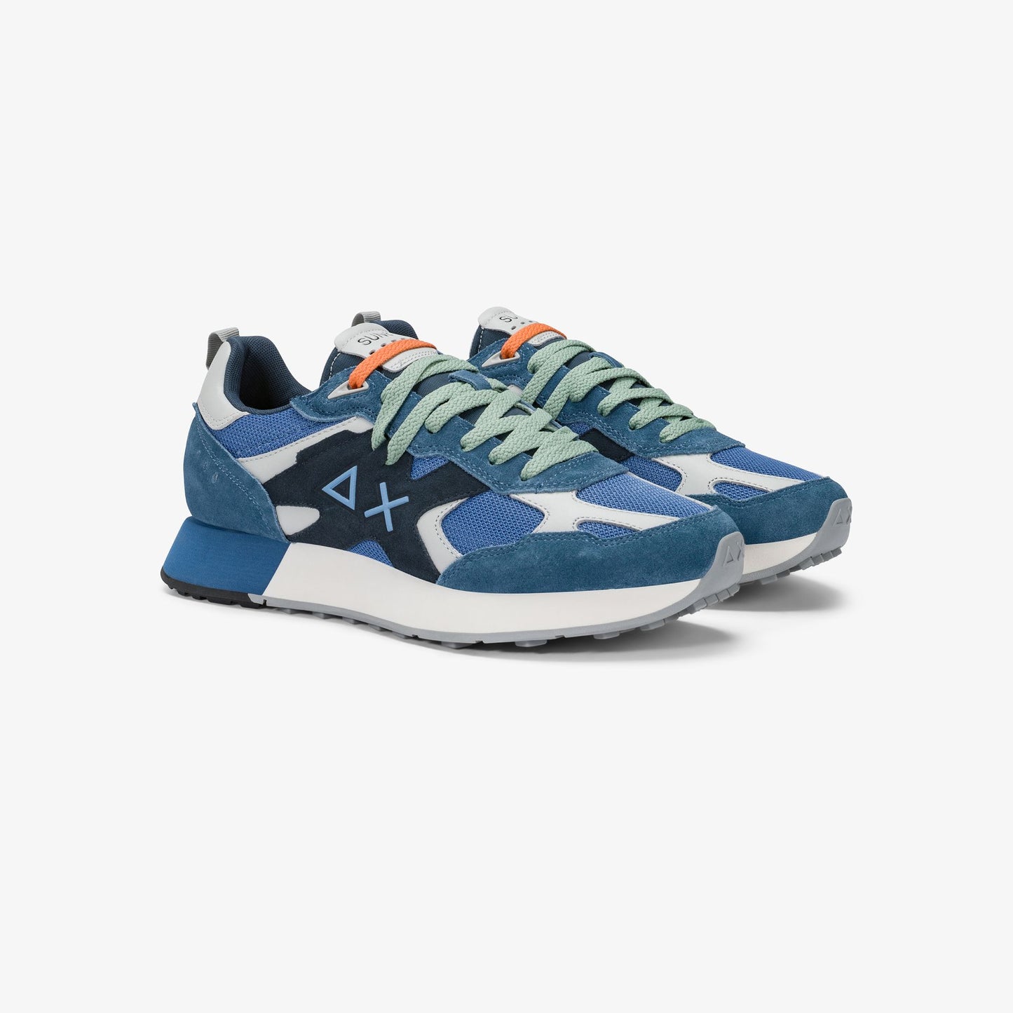 SUN 68 SCARPE SUN 68 Sneaker Jaki Outdoor in nylon e suede blu avio scuro