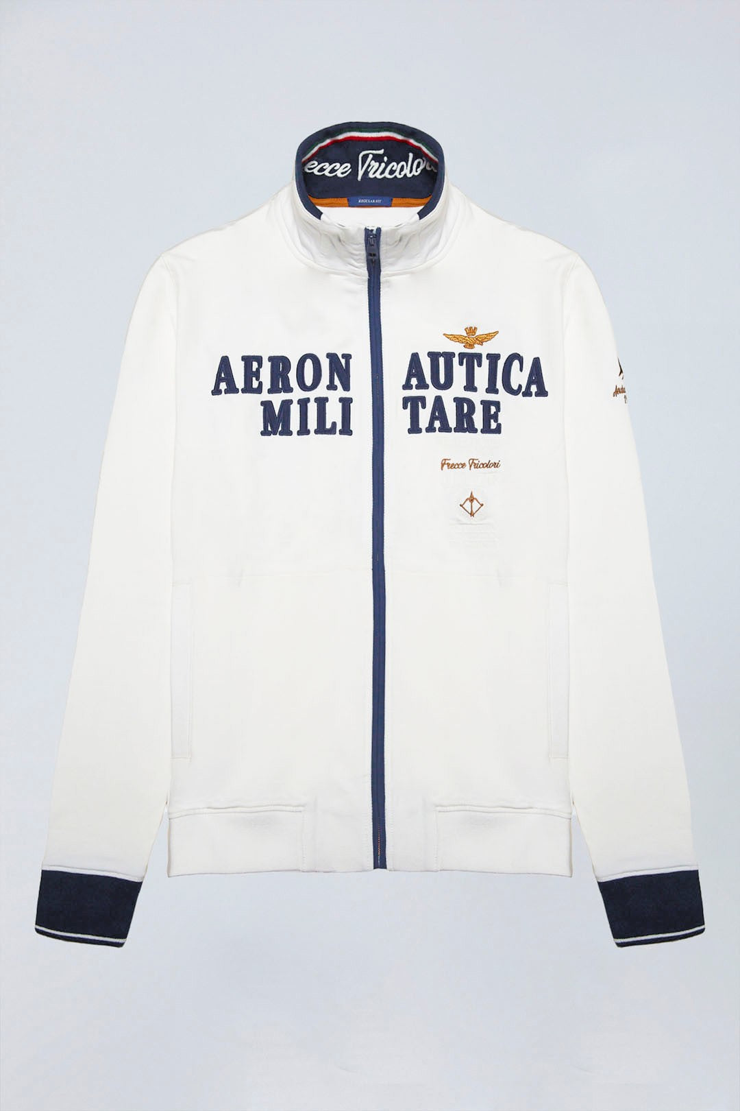 FELPA AERONAUTICA MILITARE FRECCE TRICOLORI BIANCO