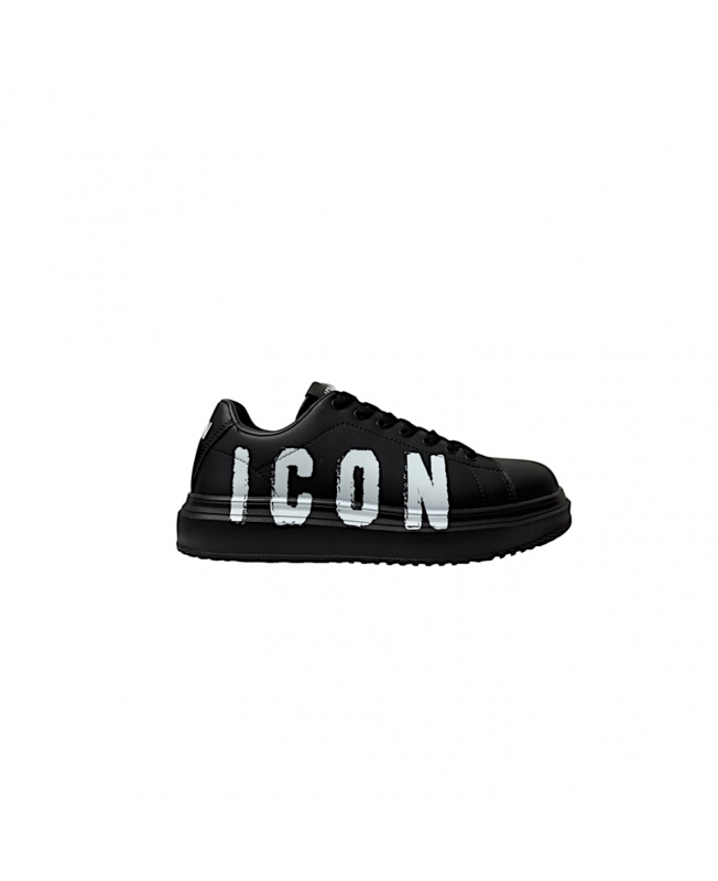 ICON SCARPE UOMO SNEAKERS PLATFORM CON LOGO NERO IC05714SU