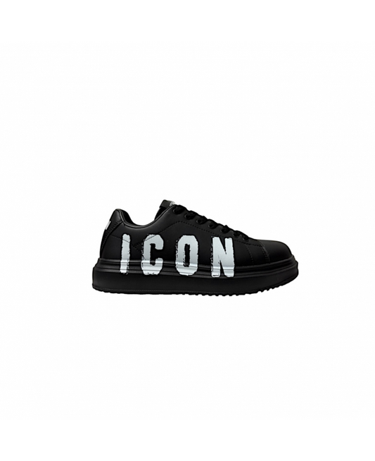 ICON SCARPE UOMO SNEAKERS PLATFORM CON LOGO NERO IC05714SU
