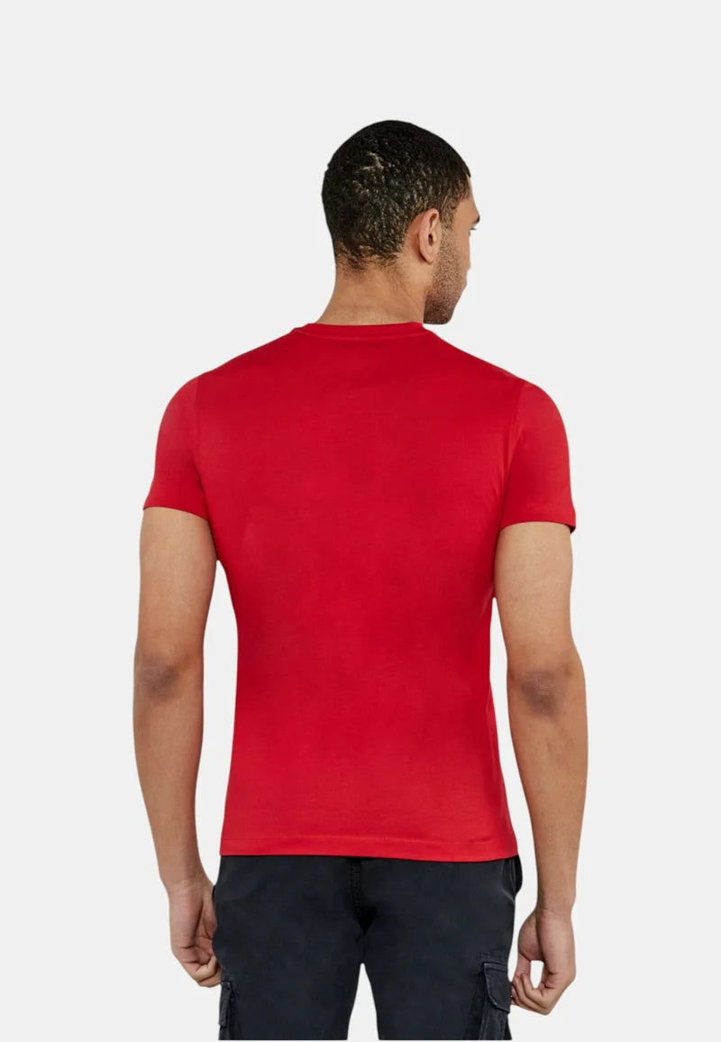 T-SHIRT UOMO AERONAUTICA MILITARE BASIC MEZZA MANICA ROSSO
