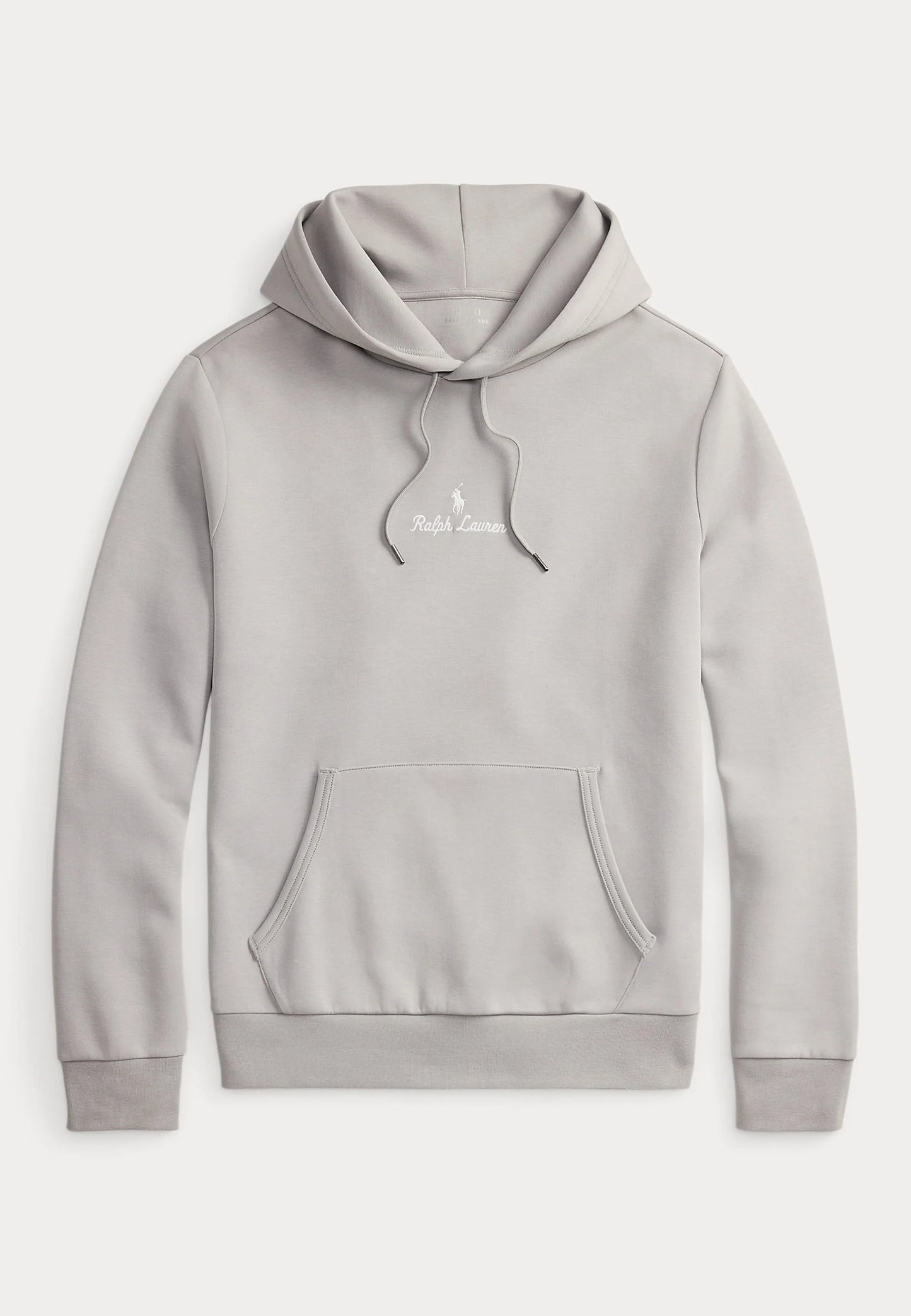 FELPA RALPH LAUREN CON CAPPUCCIO A MAGLIA DOPPIA GRIGIO