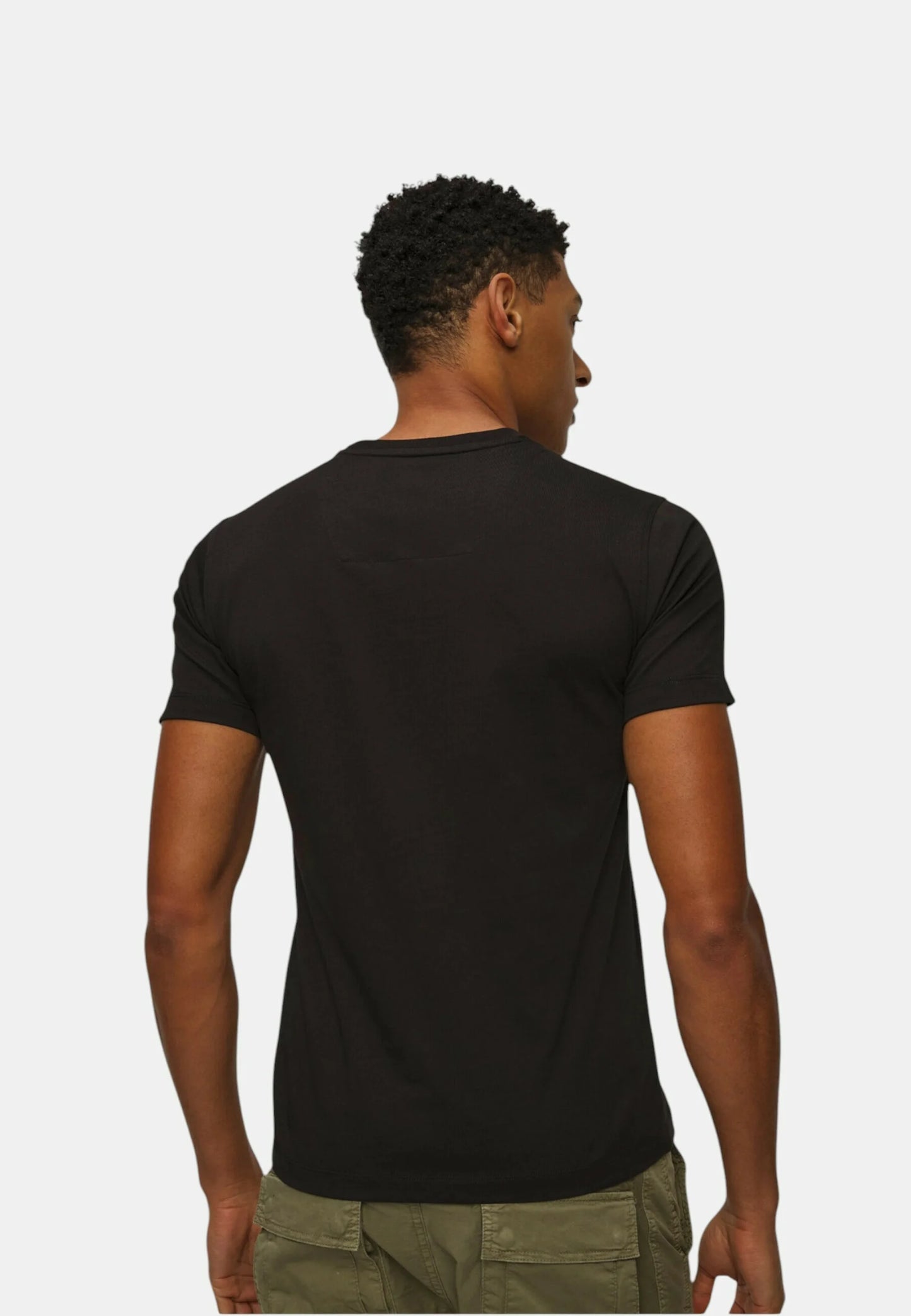 T-SHIRT UOMO AERONAUTICA MILITARE BASIC MEZZA MANICA NERO