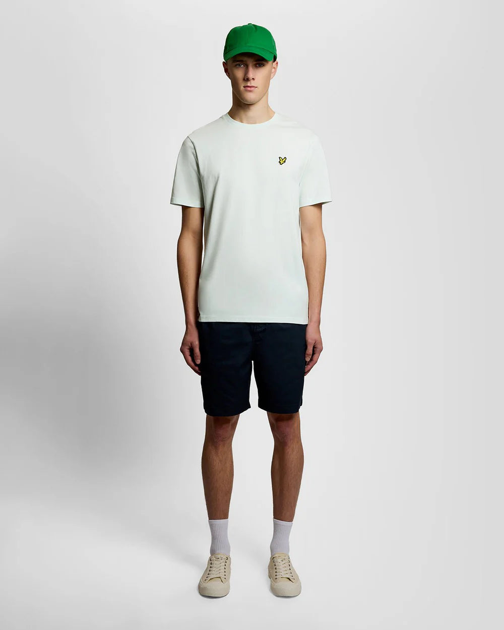 T-SHIRT LYLE & SCOTT MEZZA MANICA GIROCOLLO COTONE BASIC CELESTE