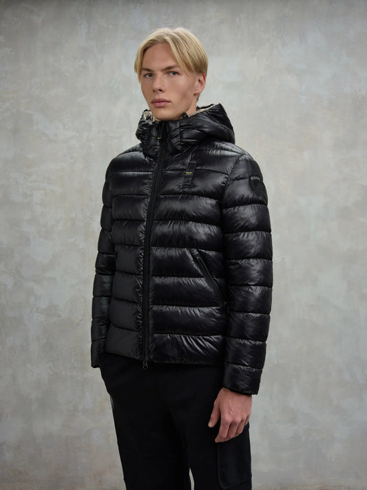 BLAUER GIUBBETTO UOMO IN NYLON ECO ADAMS 25WBLUC02079-A05958 NERO 999