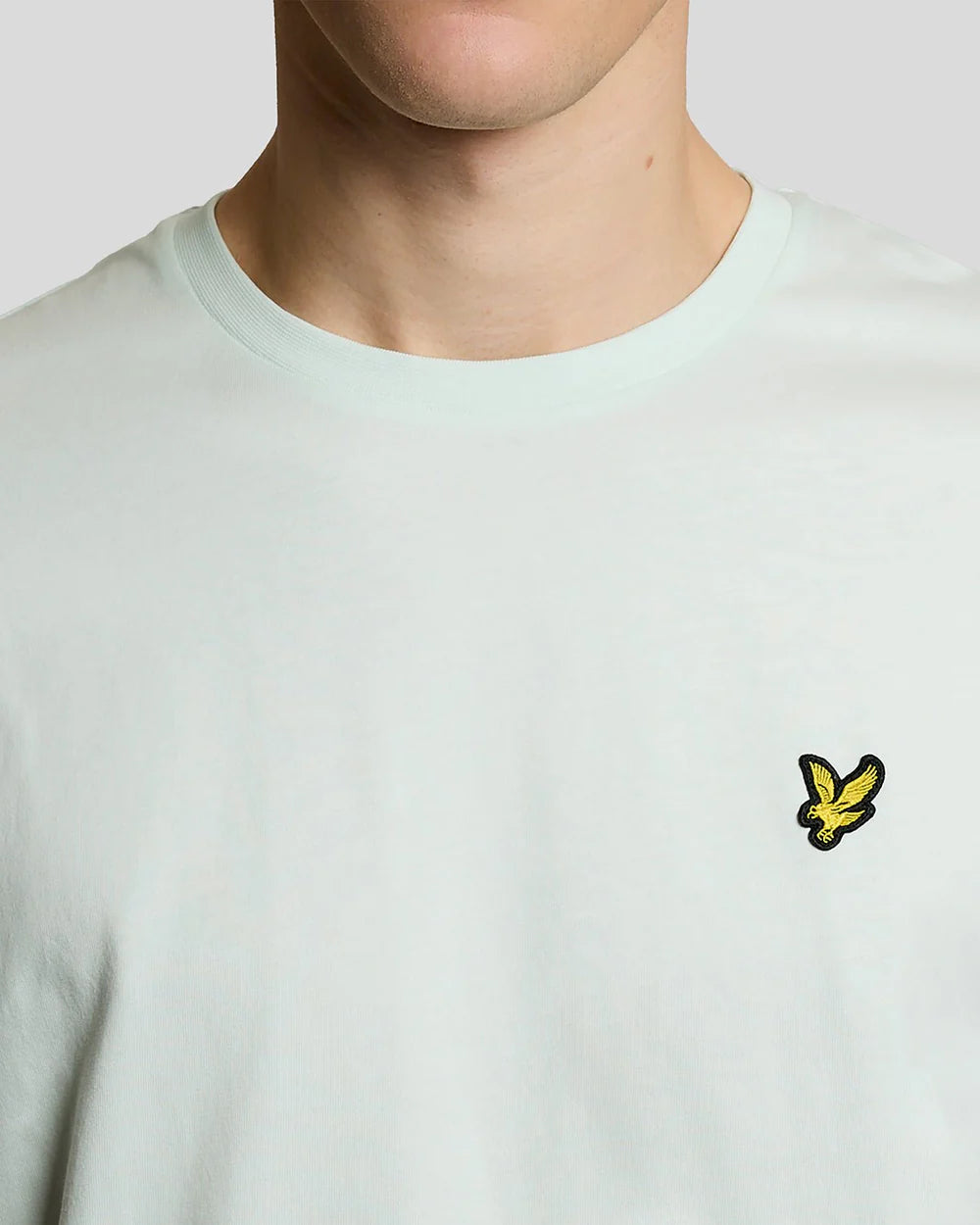 T-SHIRT LYLE & SCOTT MEZZA MANICA GIROCOLLO COTONE BASIC CELESTE