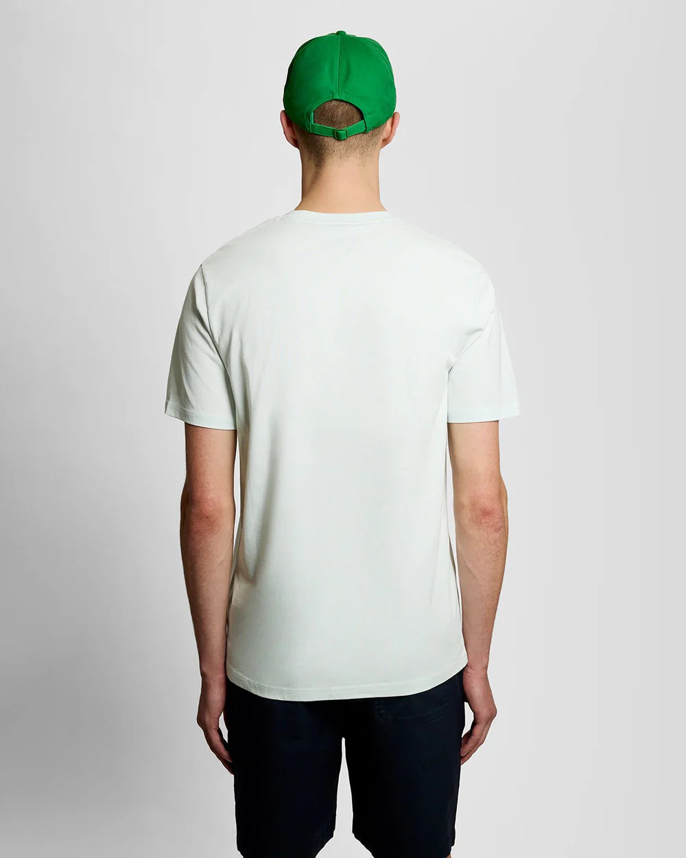 T-SHIRT LYLE & SCOTT MEZZA MANICA GIROCOLLO COTONE BASIC CELESTE