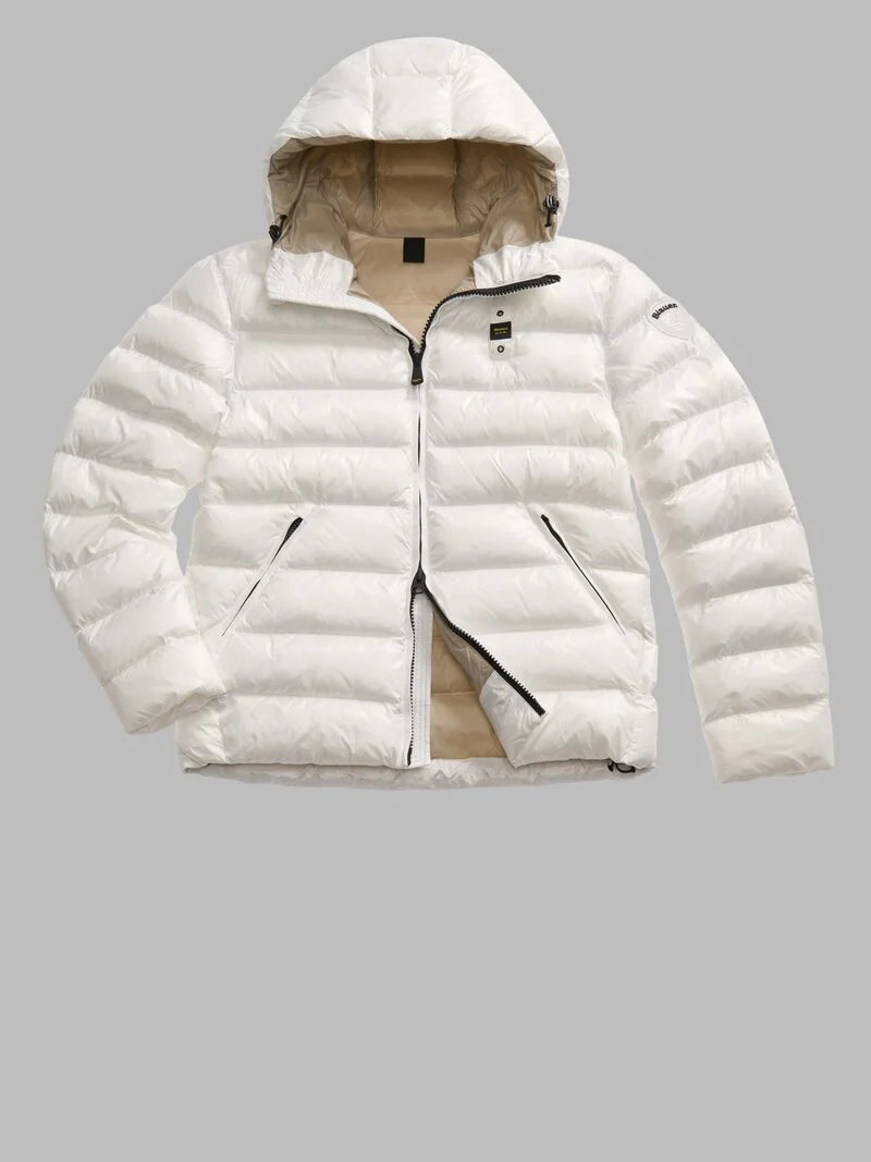 BLAUER GIUBBETTO UOMO IN NYLON ECO ADAMS 25WBLUC02079-A05958 BIANCO OTTICO 100