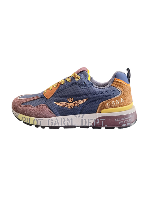 SCARPE AERONAUTICA MILITARE FRECCE TRICOLORI UOMO BORDEAUX PILOT