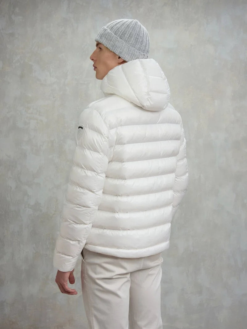 BLAUER GIUBBETTO UOMO IN NYLON ECO ADAMS 25WBLUC02079-A05958 BIANCO OTTICO 100