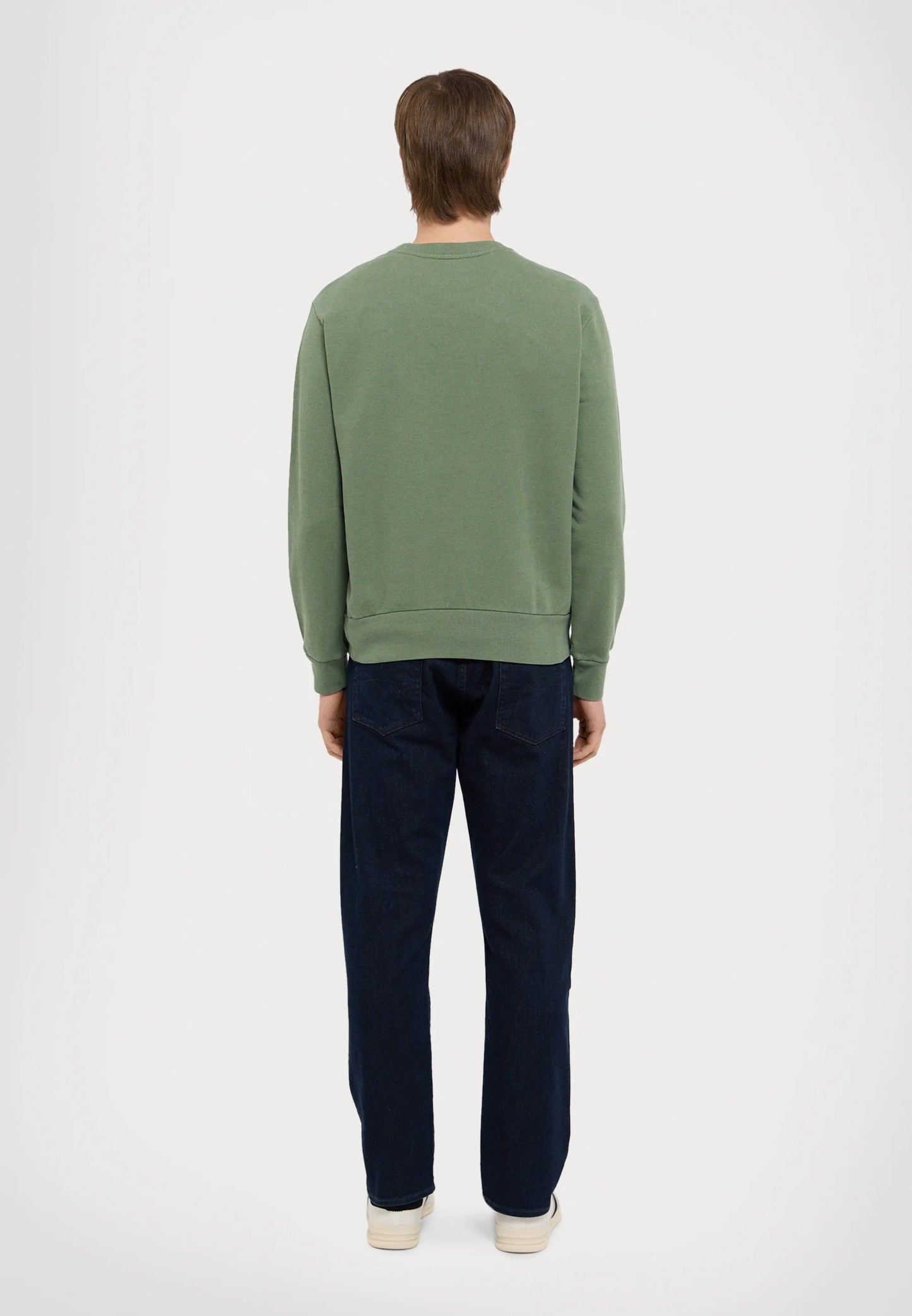 FELPA RALPH LAUREN LOOPBACK IN COTONE GIROCOLLO VERDE CHIARO