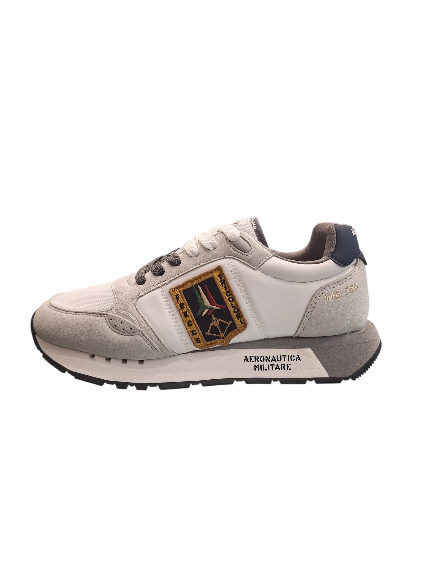 SCARPE UOMO AERONAUTICA MILITARE SNEAKERS RUNNIG FRECCE TRICOLORI BIANCO