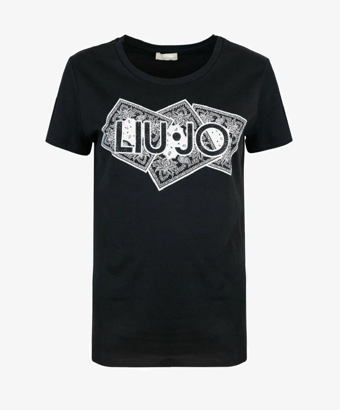 T-SHIRT DONNA LIU JO LOGO STRASS