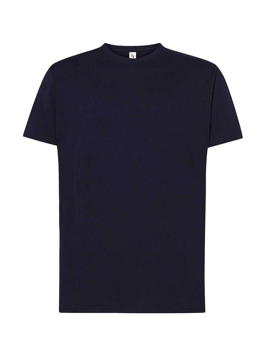 Set 5 T-shirt Uomo 100% Cotone Mezza Manica Girocollo Colori Rosso Verde Blu Bianco Nero