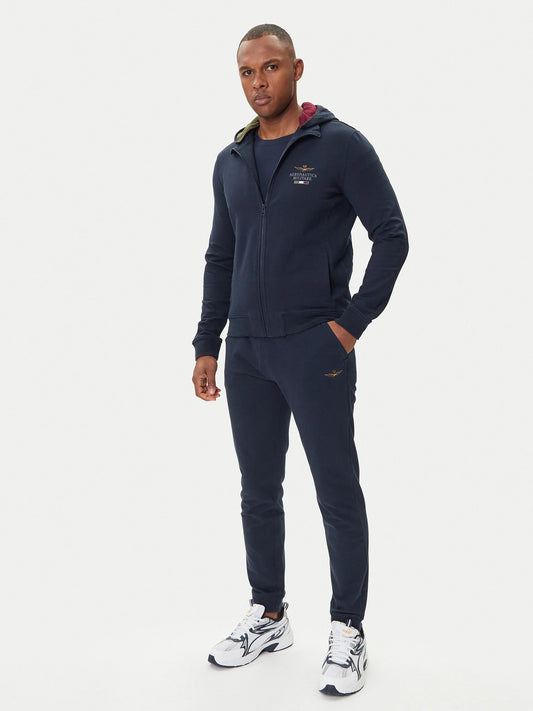 Aeronautica Militare Tuta con cappuccio removibile Blu Regular Fit