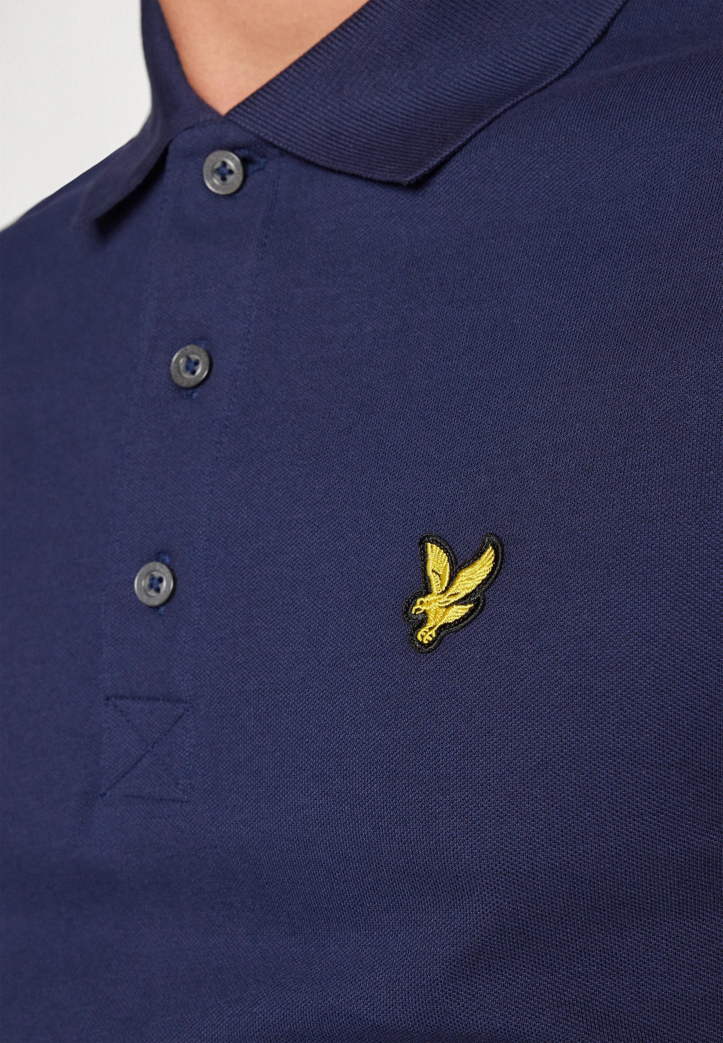 POLO LYLE & SCOTT UOMO COTONE PIQUE' BLU