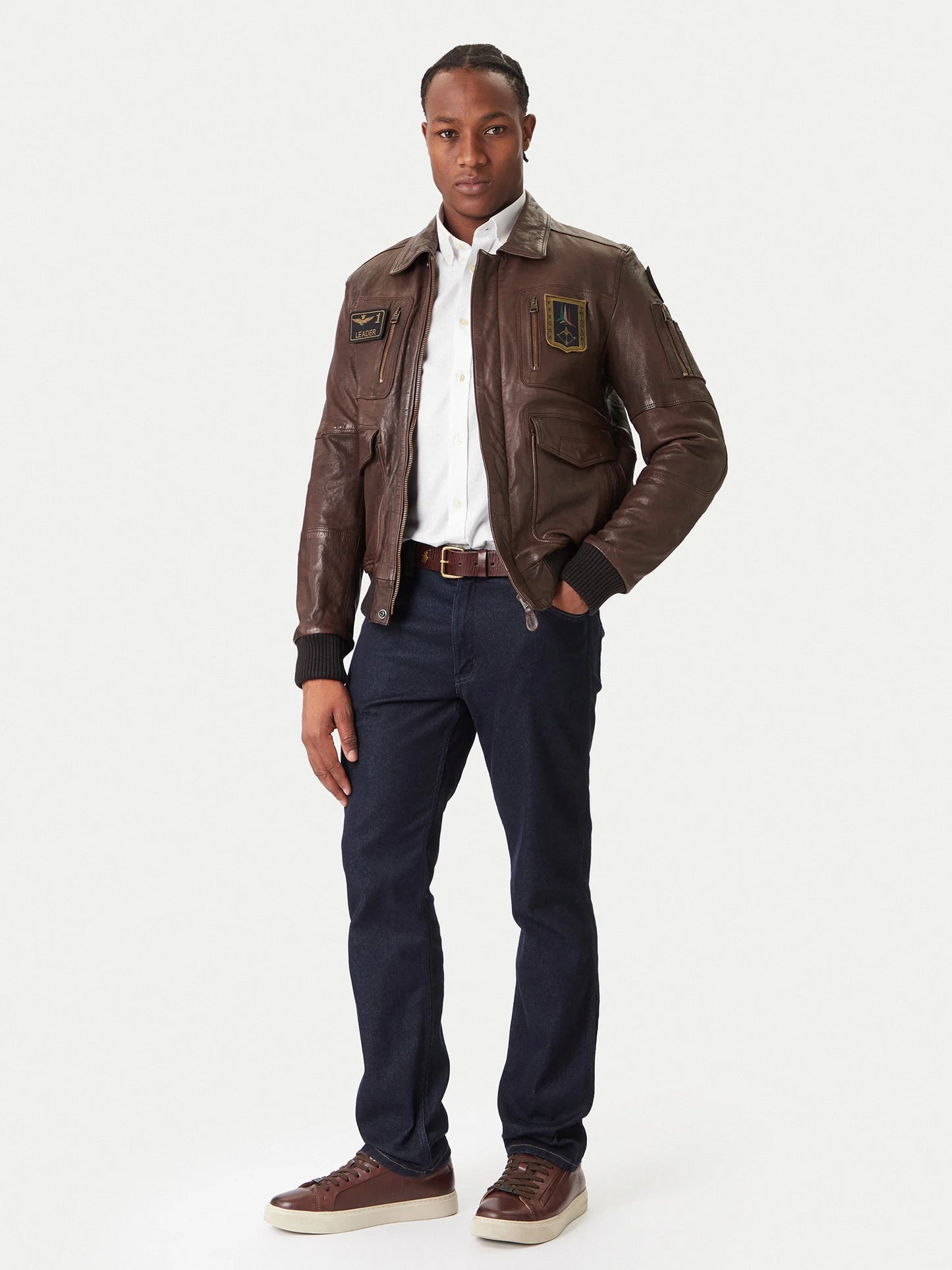 Giubbino Pilot AERONAUTICA MILITARE in vera pelle Frecce Tricolori 252PN0846U100839