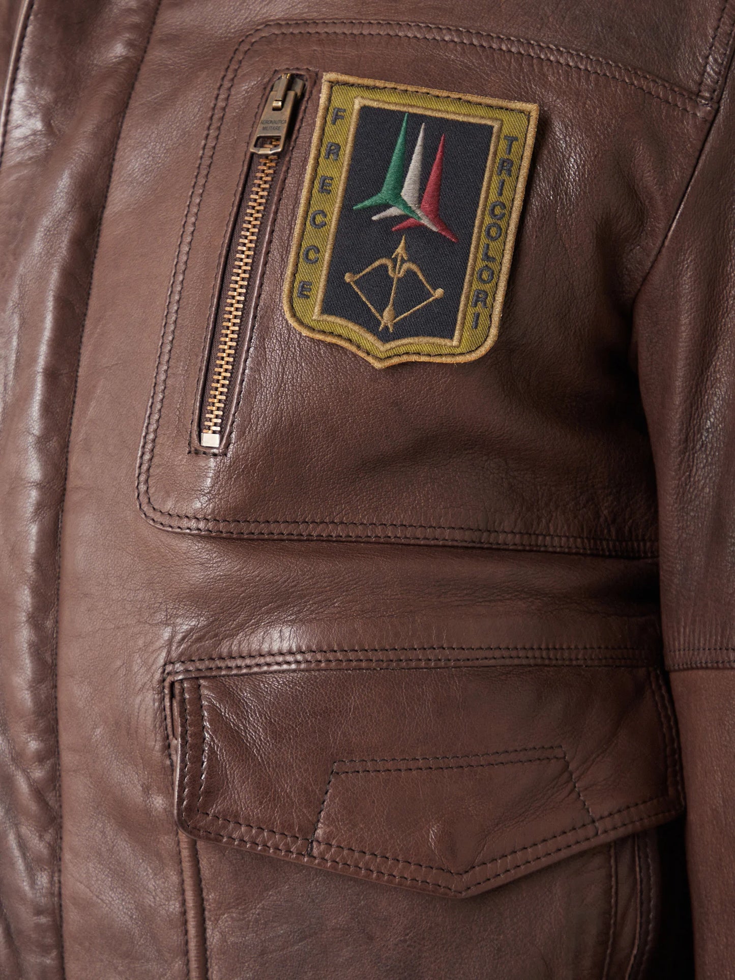 Giubbino Pilot AERONAUTICA MILITARE in vera pelle Frecce Tricolori 252PN0846U100839