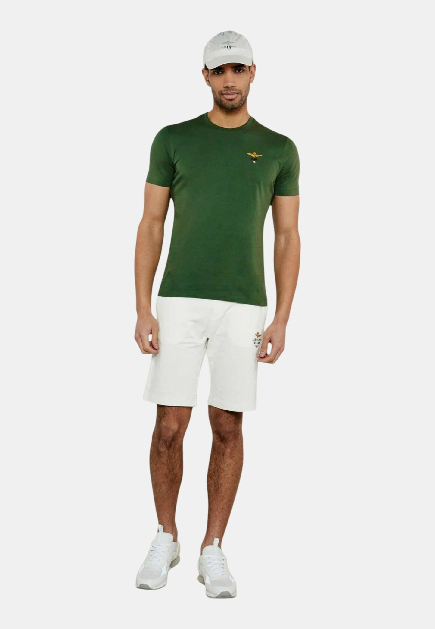 T-SHIRT UOMO AERONAUTICA MILITARE BASIC MEZZA MANICA VERDE