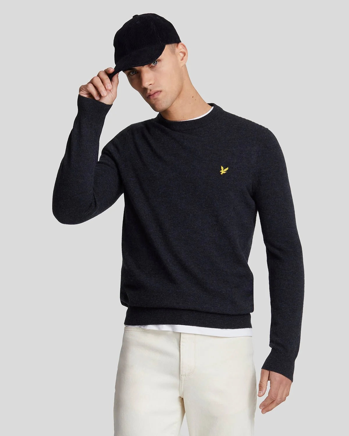 LYLE & SCOTT MAGLIONE GIROCOLLO MISTO LANA D'AGNELLO KN2114VC