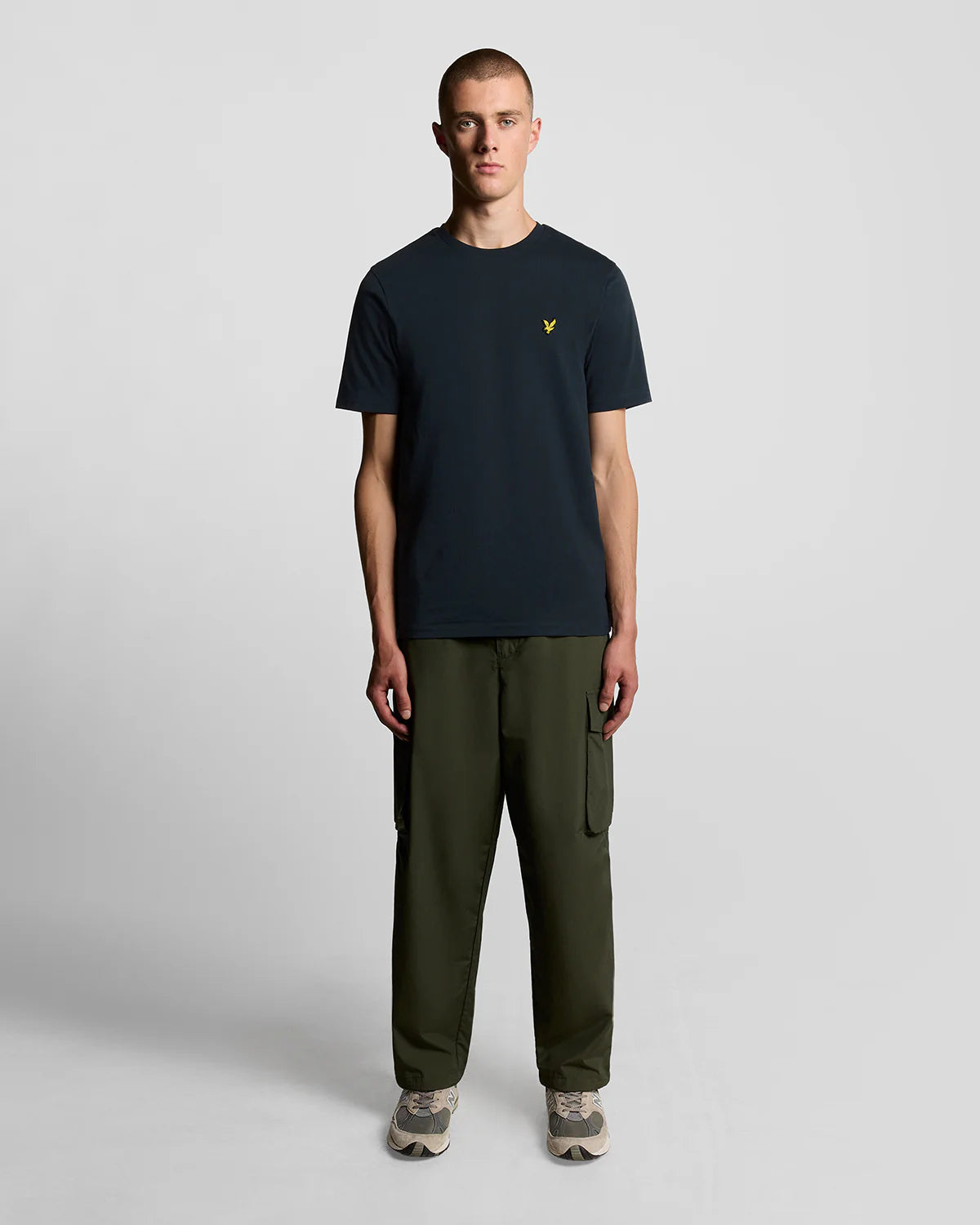 T-SHIRT LYLE & SCOTT MEZZA MANICA GIROCOLLO COTONE BASIC BLU SCURO