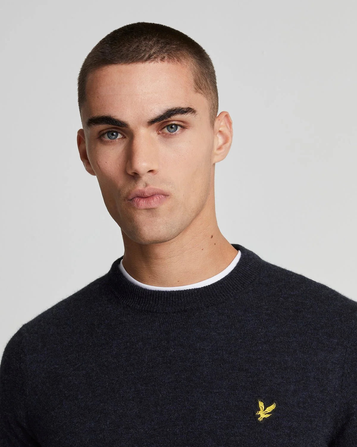 LYLE & SCOTT MAGLIONE GIROCOLLO MISTO LANA D'AGNELLO KN2114VC