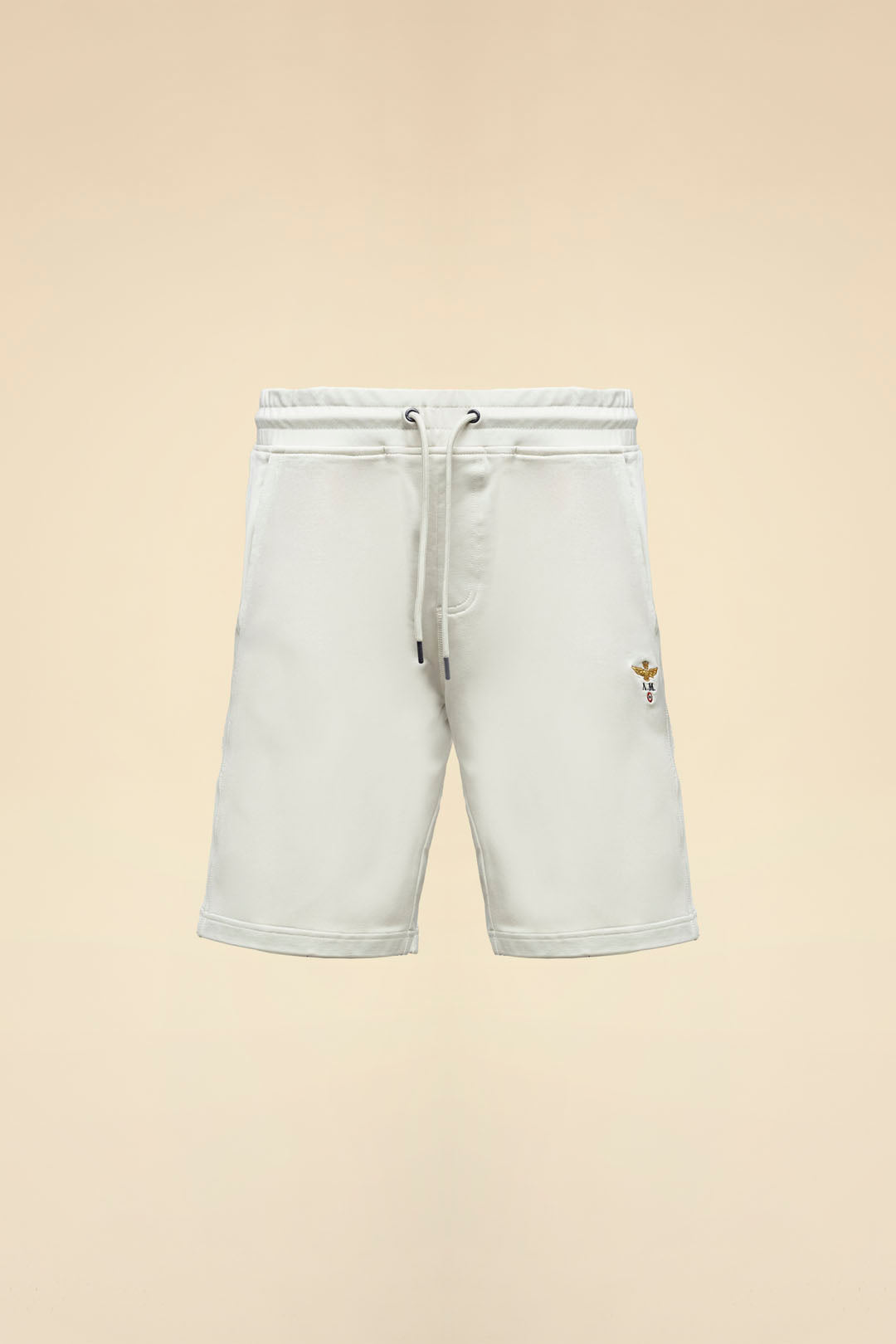 BERMUDA SHORTS UOMO AERONAUTICA MILITARE IN COTONE BIANCO GHIACCIO