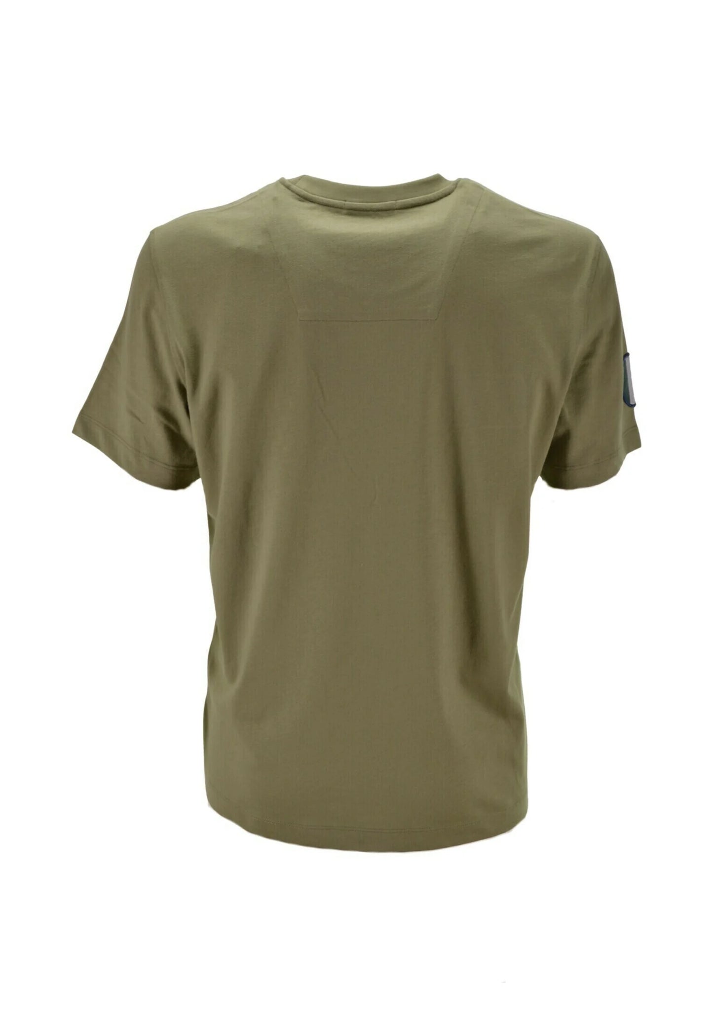 T-SHIRT UOMO AERONAUTICA MILITARE CON PATCH FRECCE TRICOLORI MEZZA MANICA VERDE