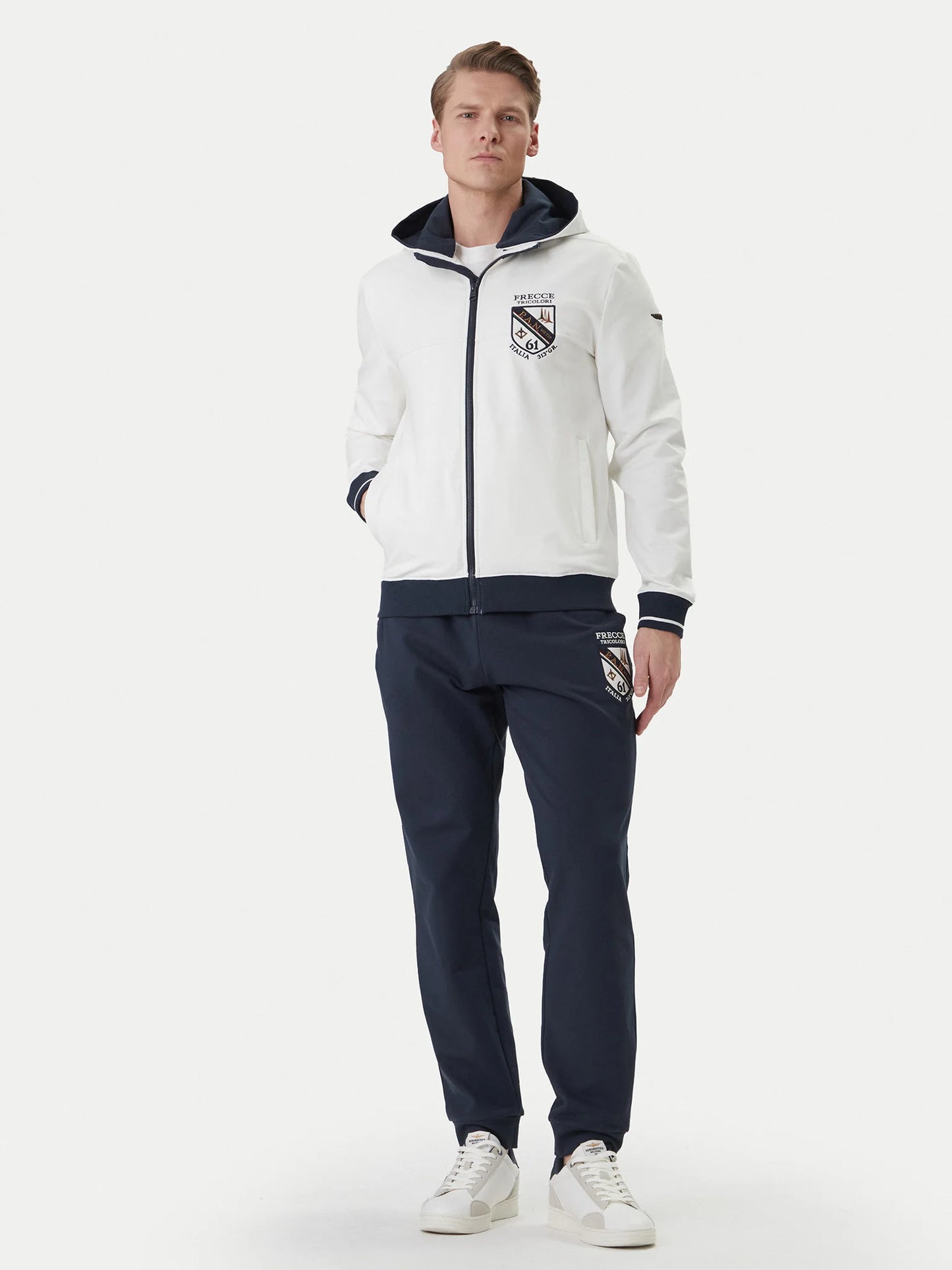 TUTA UOMO AERONAUTICA MILITARE 261TF0115UF00674 BIANCO BLU
