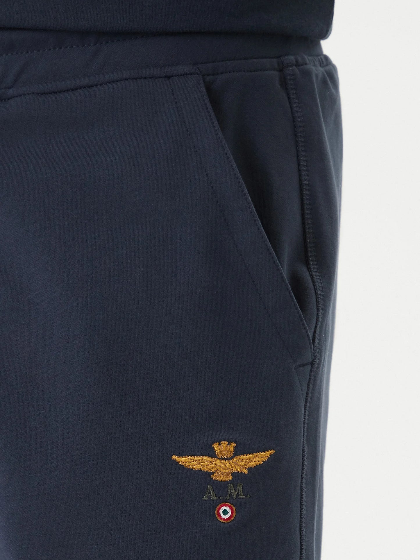 BERMUDA SHORTS UOMO AERONAUTICA MILITARE IN COTONE BLU